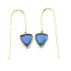Lala Salama Women's Glass Triangle Earrings - Blue In Blue