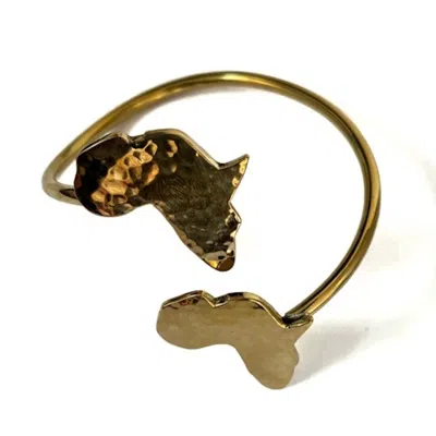Lala Salama Women's Gold Africa Bangle