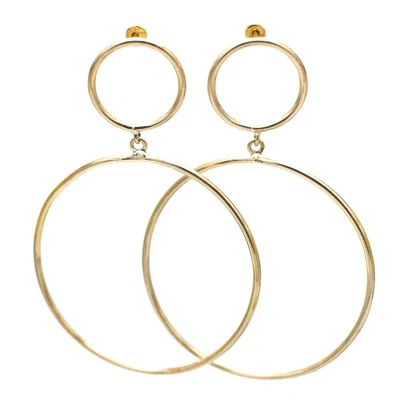 Lala Salama Women's Gold Duo-circle Earrings