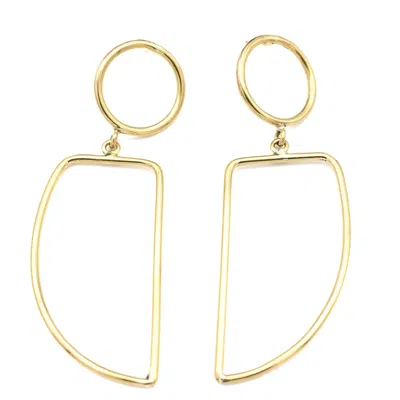 Lala Salama Women's Gold Geometric Circle Earrings