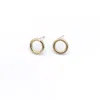 Lala Salama Women's Gold Geometric Circular Studs In Gold