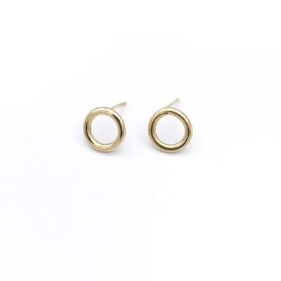 Lala Salama Women's Gold Geometric Circular Studs