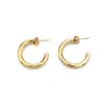 Lala Salama Women's Gold Hammered Midi Hoops In Gold