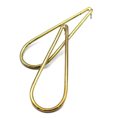 Lala Salama Women's Gold Long Drop Earrings