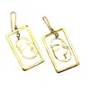 Lala Salama Women's Gold Rectangle Open Face Earrings In Gold
