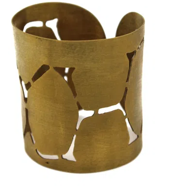 Lala Salama Women's Gold Safiri Carved Cuff
