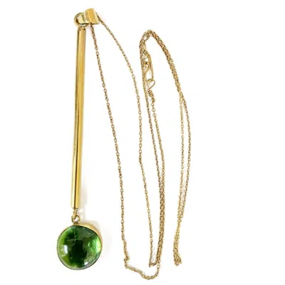Lala Salama Women's Green / Gold Nia Green Necklace In Multi