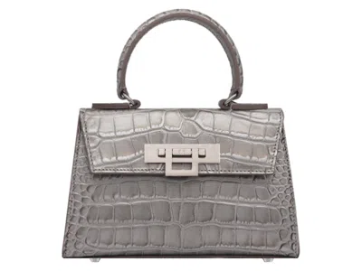 Lalage Beaumont Women's Fonteyn Mignon Orinoco Print Calf Leather Handbag - Silver