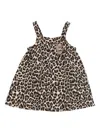 Lalalù Animal-print Appliqué Dress In Neutral