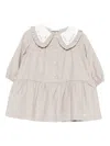Lalalù Lalalu Baby Clothing With Ruffled Collar In Neutral