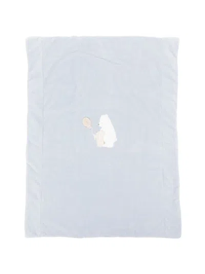 Lalalù Blanket With Appliqué In Blue