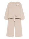 Lalalù Bow Tie Suit In Neutral