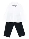 Lalalù Lalalu Corduroy Pants (set Of Two) In White