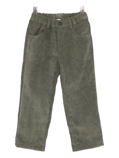 Lalalù Kids' Corduroy Trousers In Green