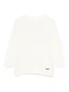 Lalalù Round-neck Sweater In White