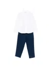 Lalalù Drawstring Pants Set In Blue