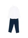 Lalalù Drawstring Pants Set In Blue