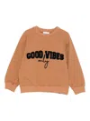 Lalalù Good Vibes Sweatshirt In Brown