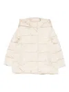 Lalalù Hooded Quilted Coat In White