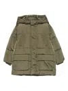 Lalalù Hooded Padded Jacket In Green