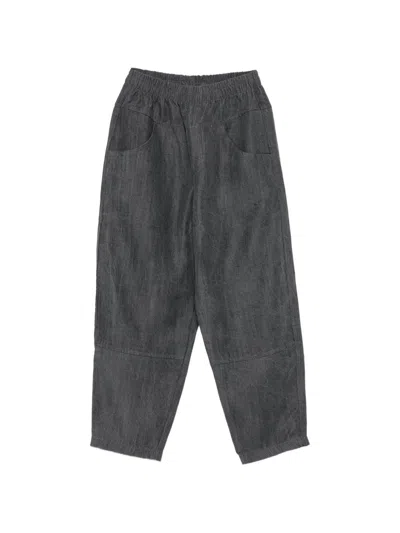 Lalalù Kids' Lalalu' Jeans With Elastic Waistband In Gray