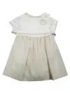 Lalalu' Junior Vestito In Lino Con Top All Uncinetto