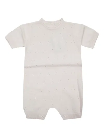 Lalalù Babies' 针织连体短裤 In Neutral