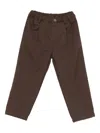 Lalalù Logo-patch Trousers In Brown