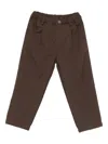 Lalalù Logo-patch Trousers In Brown