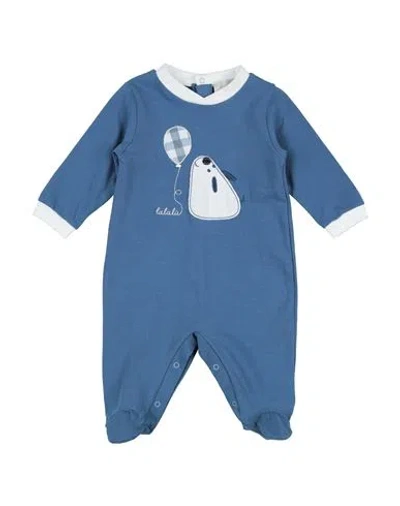 Lalalù Newborn Boy Baby Jumpsuits & Overalls Slate Blue Size 3 Cotton, Elastane