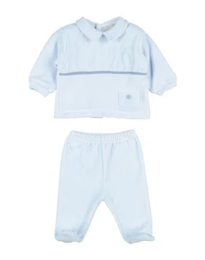 Lalalù Newborn Boy Baby Set Sky Blue Size 3 Cotton, Polyester