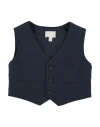 Lalalù Newborn Boy Tailored Vest Midnight Blue Size 3 Cotton, Elastane In Black