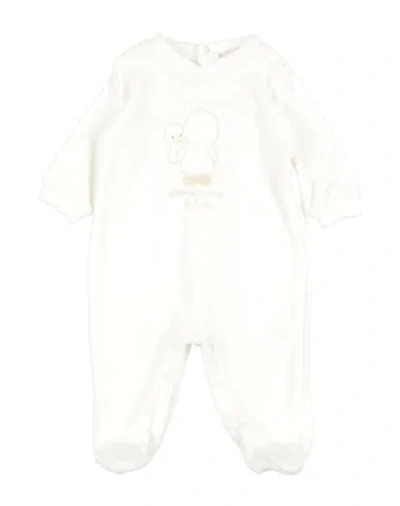 Lalalù Newborn Girl Baby Jumpsuits & Overalls White Size 3 Cotton, Polyester