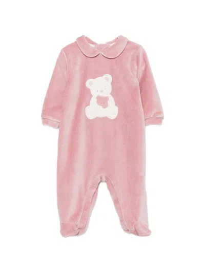 Lalalù Pajamas With Patchwork Bears In Pink
