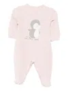 Lalalù Lalalu Penguin Appliqué Romper In Pink