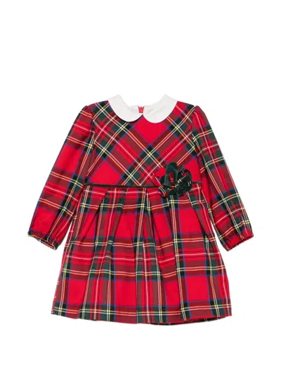 Lalalù Kids' Peter Pan Collar Dress In Pink