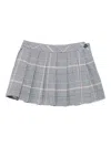 Lalalù Pleated Check Skirt In Gray