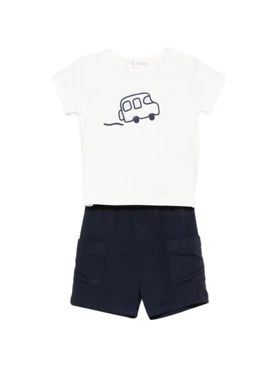 Lalalù Printed Short Set In Blue