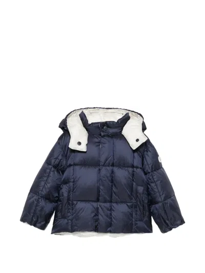 Lalalù Babies' Quilted Hooded Jacket In Blue
