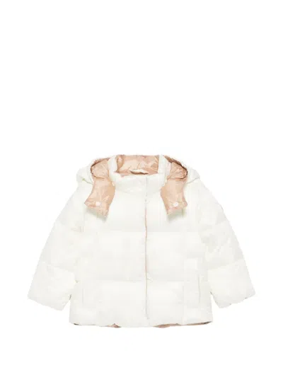 Lalalù Babies' Quilted Hooded Jacket In Neutral