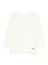 Lalalù Round-neck Sweater In White