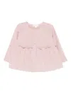 Lalalù Lalalu Ruffle Sweater In Pink