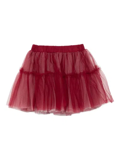 Lalalù Kids' Ruffled Skirt In Red