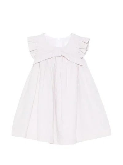 Lalalù Sleeveless Dress With White Beige Stripes