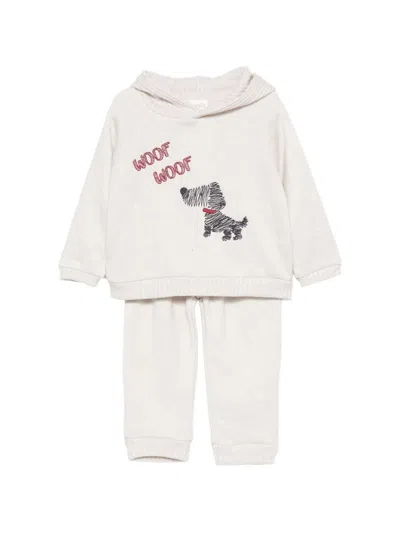 Lalalù Sports Tracksuit With Embroidery Lalalu' In Neutral