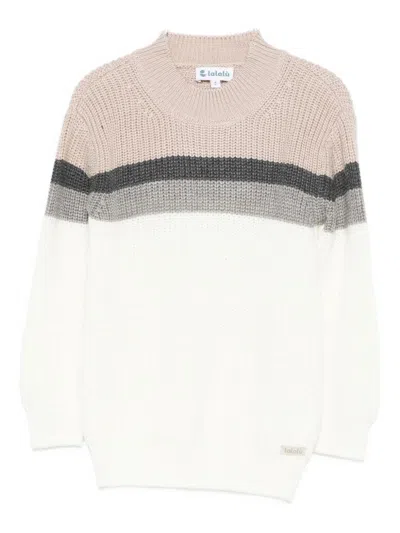 Lalalù Kids' Lalalu Striped Sweater In Multi