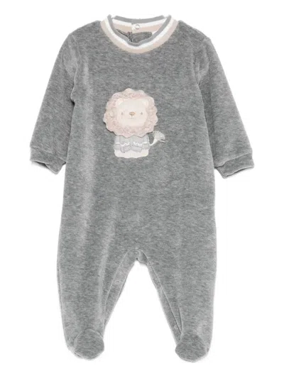 Lalalù Lalalu Tiger Print Pajama In Gray