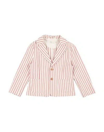 Lalalù Toddler Boy Blazer Brick Size 5 Cotton, Elastane In Red