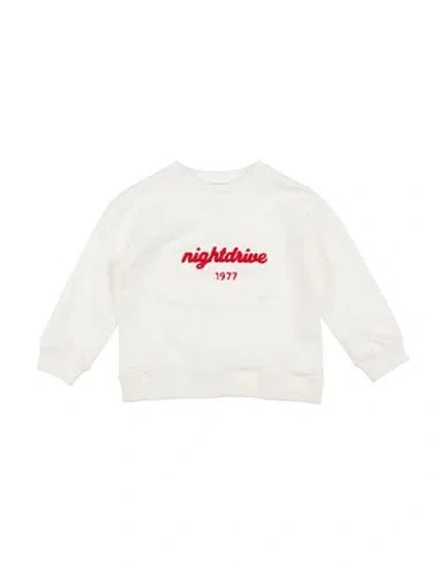 Lalalù Babies'  Toddler Boy Sweatshirt Cream Size 4 Cotton, Elastane In White