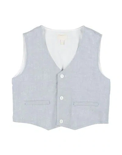 Lalalù Babies'  Toddler Boy Tailored Vest Sky Blue Size 3 Linen